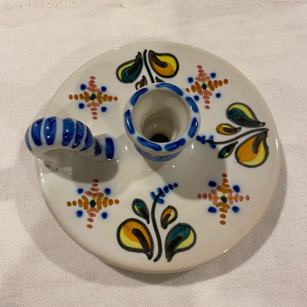 Vintage Mexican candle sticker holder - authentic Toledo